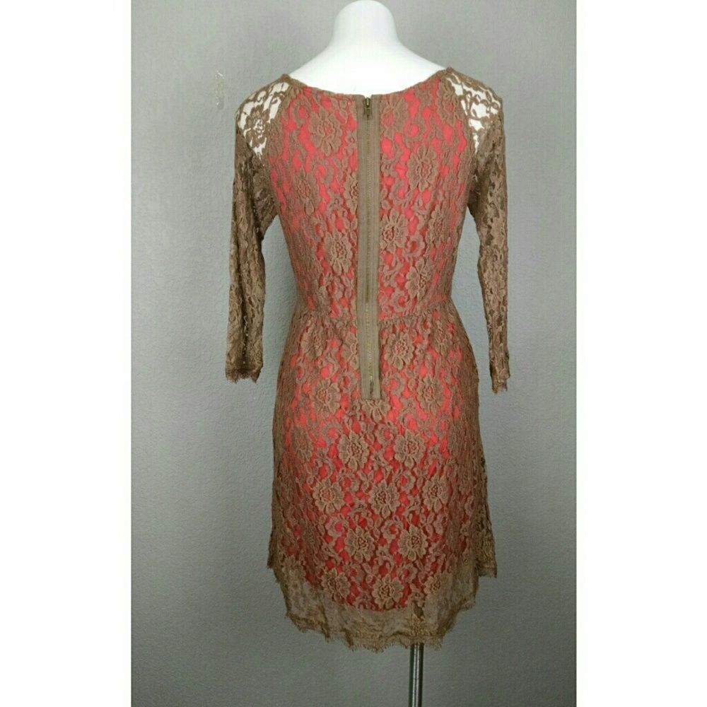 Flying Tomato Lace Flower Llined Dress Size Medium - Picture 3 of 10